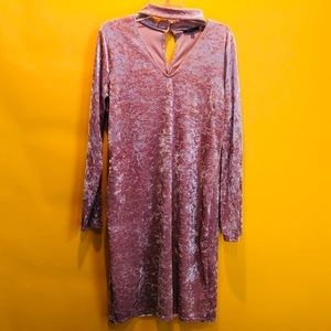 3X Pink Velvet Dress